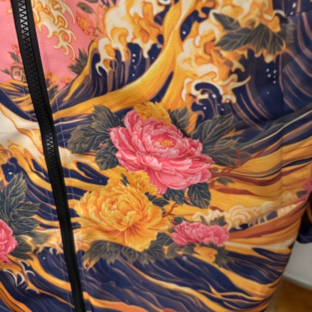 Pink Floral Wave Hoodie - Picture 3 of 4